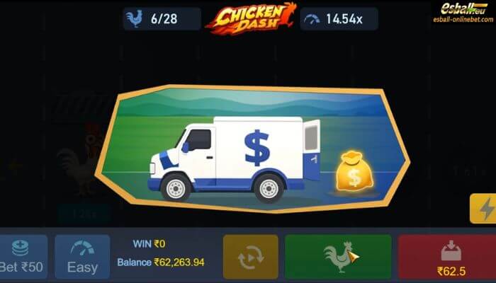 Chicken Dash Game - Bonus Bag Effect Chicken Dash Game - Bonus Bag Effect