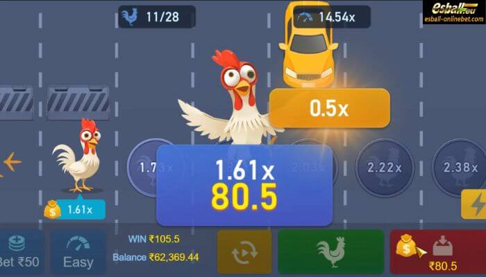 Chicken Dash Game - Bonus Bag Effect Chicken Dash Game - Bonus Bag Effect