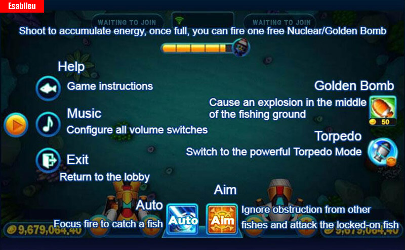 Bombing Fishing Game Interface