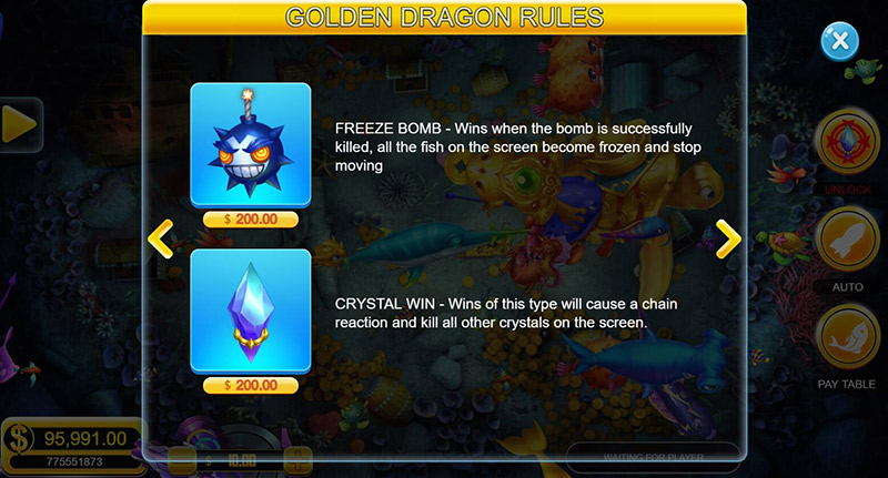 Golden Dragon Fish Game Special Items