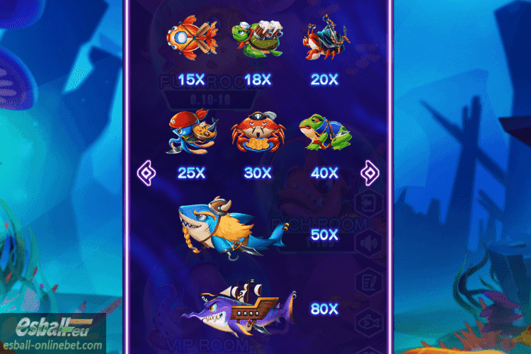 Ocean King's Treasure Paytable 15X-80X Ocean King's Treasure Paytable 15X-80X