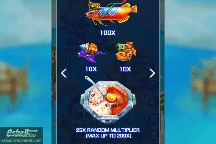 Spicy Fishing Paytable 10X-200X Spicy Fishing Paytable 10X-200X