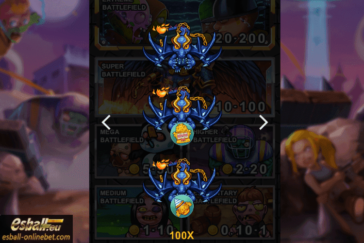 Zombie Bonus Paytable 100X Zombie Bonus Paytable 100X