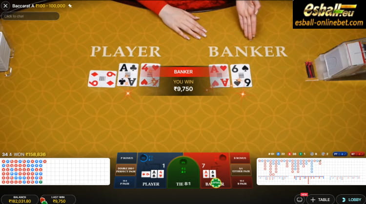 Baccarat Evolution Gaming Big Win Baccarat Evolution Gaming Big Win