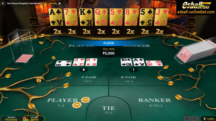 First Person Prosperity Tree Baccarat Evolution Online Casino India First Person Prosperity Tree Baccarat Evolution Online Casino India
