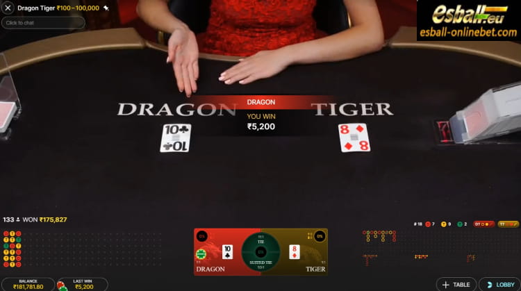 Dragon Tiger Evolution Gaming Big Win Dragon Tiger Evolution Gaming Big Win