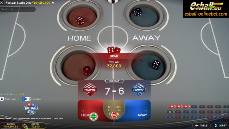 Football Studio Dice Evolution Big Win Football Studio Dice Evolution Big Win