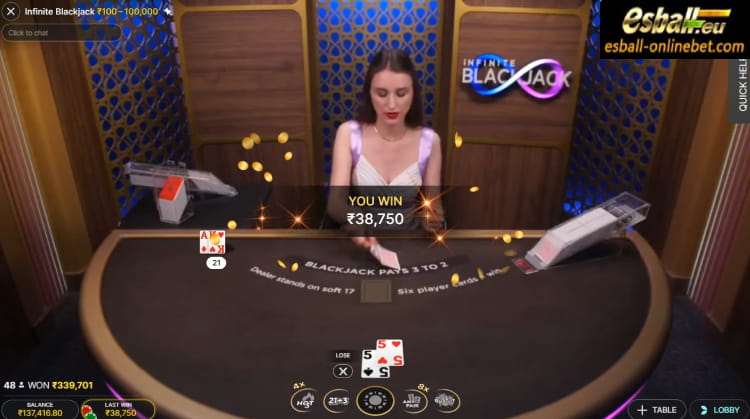Infinite Blackjack Evolution Online Big Win Infinite Blackjack Evolution Online Big Win