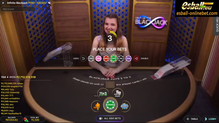 Infinite Blackjack, Infinite Blackjack Evolution Online Casino Infinite Blackjack, Infinite Blackjack Evolution Online Casino