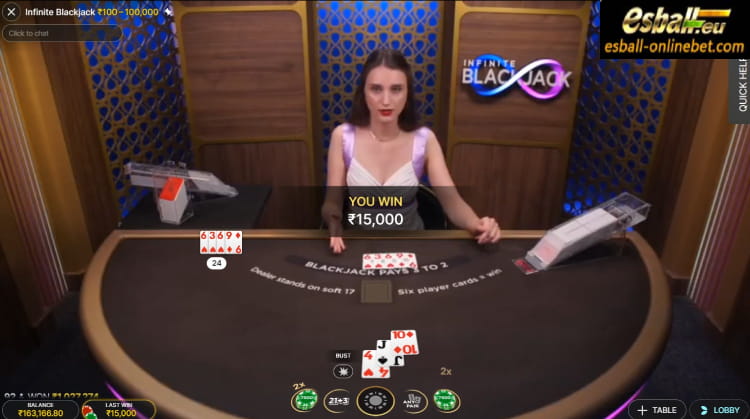 Infinite Blackjack Evolution Online Big Win Infinite Blackjack Evolution Online Big Win