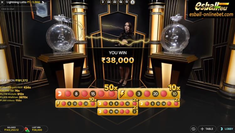 Lightning Lotto Evolution Live Big Win Lightning Lotto Evolution Live Big Win