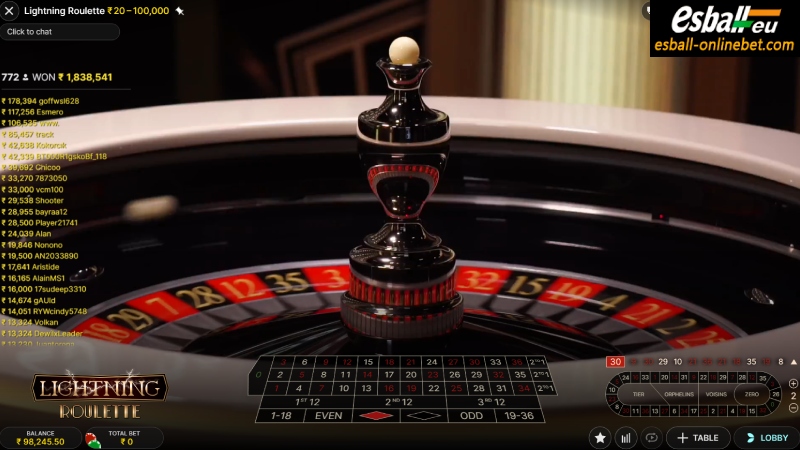 EVO Lightning Roulette Live Dealer Casino Game 
