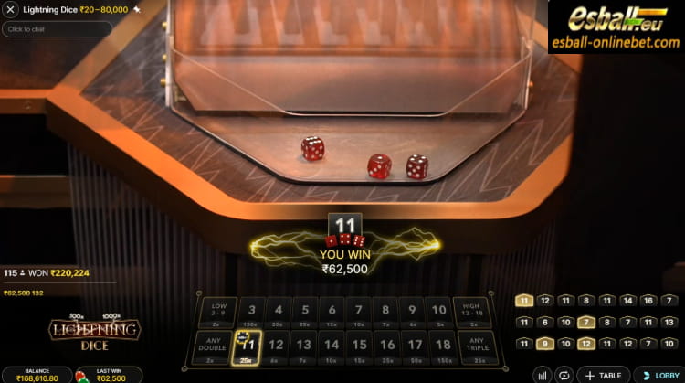Lightning Dice Big Win Lightning Dice Big Win