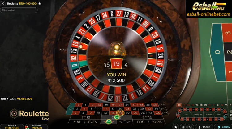 Roulette Evolution Gaming Big Win Roulette Evolution Gaming Big Win