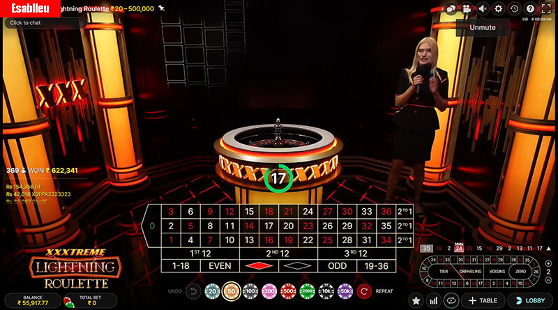 XXXtreme Lightning Roulette Evolution Live Casino Online