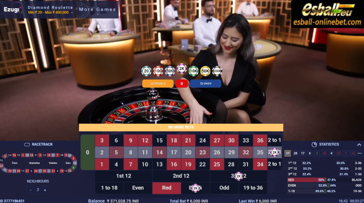 Diamond Roulette, Play Live Diamond Roulette Ezugi Online India Diamond Roulette, Play Live Diamond Roulette Ezugi Online India