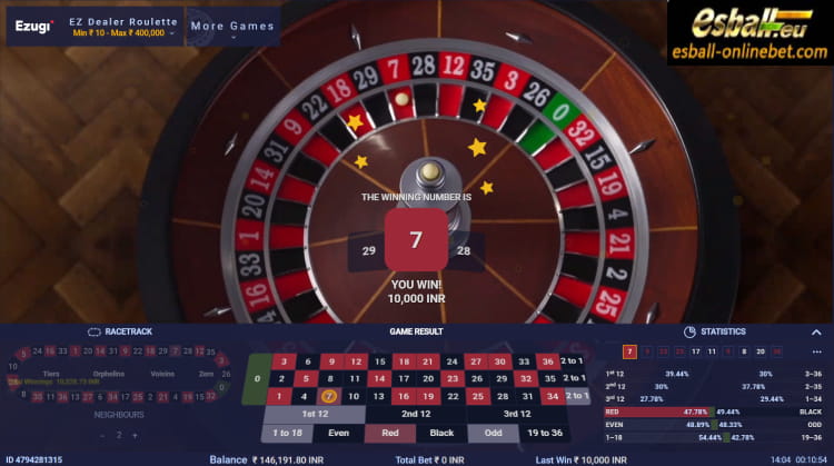 Ezugi Roulette Big Win Ezugi Roulette Big Win