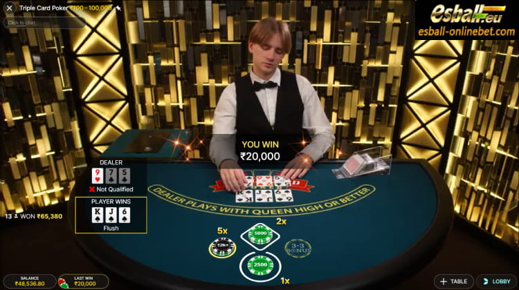 3 Card Poker Online Big Win 3 Card Poker Online Big Win
