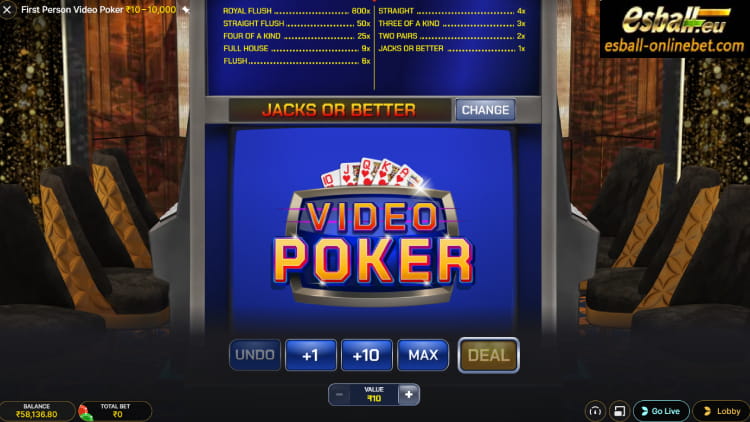 First Person Video Poker Evolution Online Casino Game India First Person Video Poker Evolution Online Casino Game India