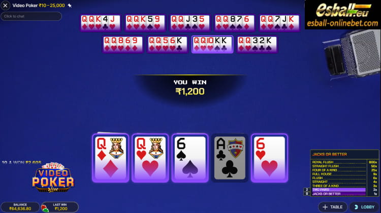 Video Poker Game Big Win Video Poker Game Big Win