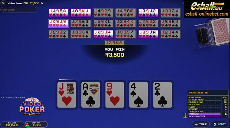 Video Poker Game Big Win Video Poker Game Big Win