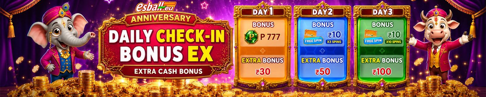 Anniversary Daily Check-In Bonus EX