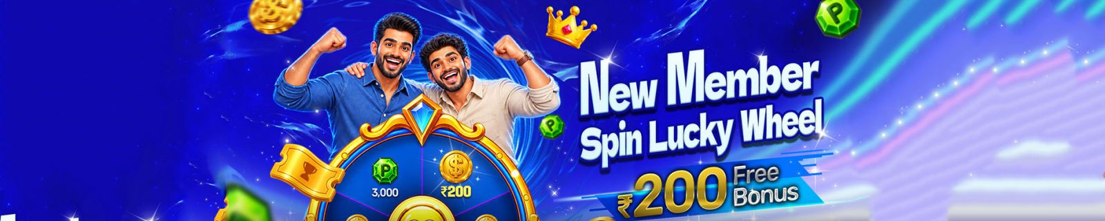 Spin Lucky Wheel ₹200 Bonus for New Members