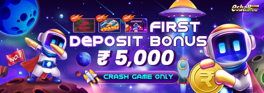 ₹5,000 Aviator Rocket Crash Game First Deposit Bonus