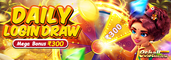 Daily Login Bonus Casino Lucky Draw ₹300