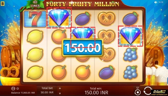 Forty Fruity Million Slot Scatter 1
