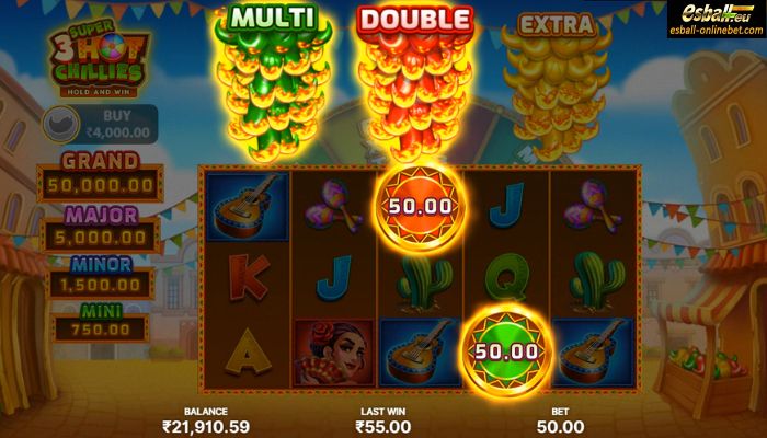 3 Super Hot Chillies Slot Bonus Game