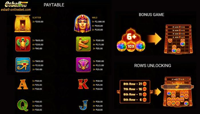 Egypt Fire Slot Paytable Egypt Fire Slot Paytable
