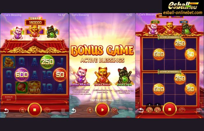 Cat's Blessing Slot Bonus Game Feature Cat's Blessing Slot Bonus Game Feature