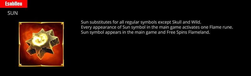 Forgotten Fable Slot Machine Sun Symbol