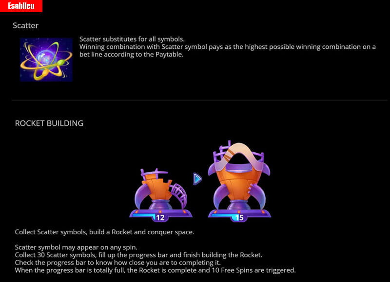 Play Rocket Stars Slot Machine Scatter Symbols