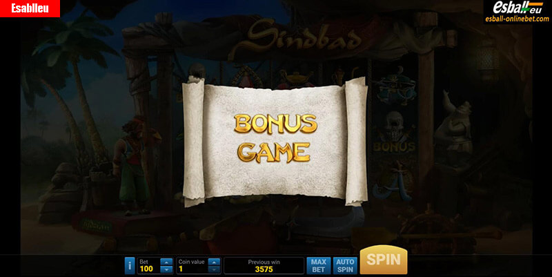 Sindbad Slot Machine Bonus Game