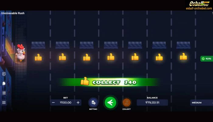 Evoplay Uncrossable Rush Game Evoplay Uncrossable Rush Game