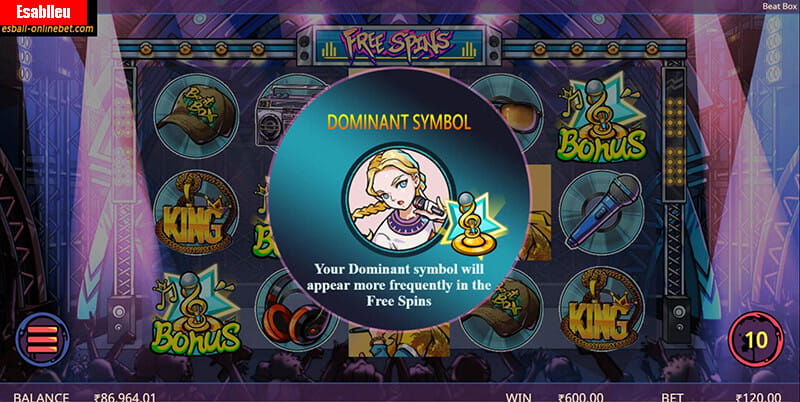 Beat Box Slot Machine Free Spins Bonus