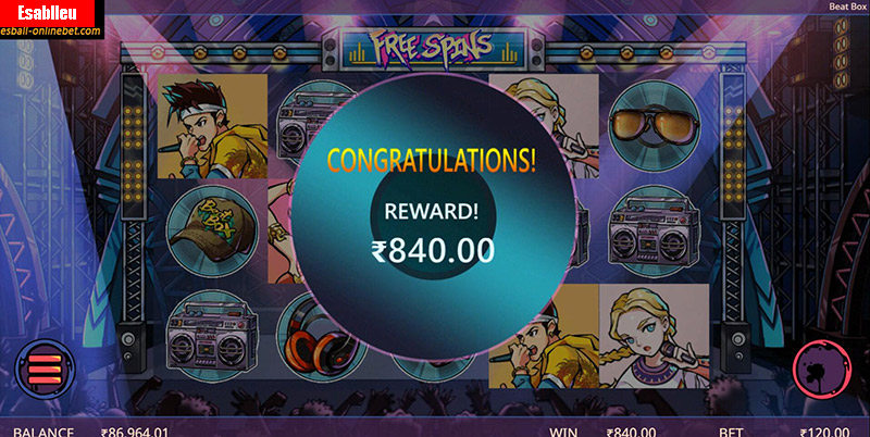 Beat Box Slot Machine Free Spins Bonus