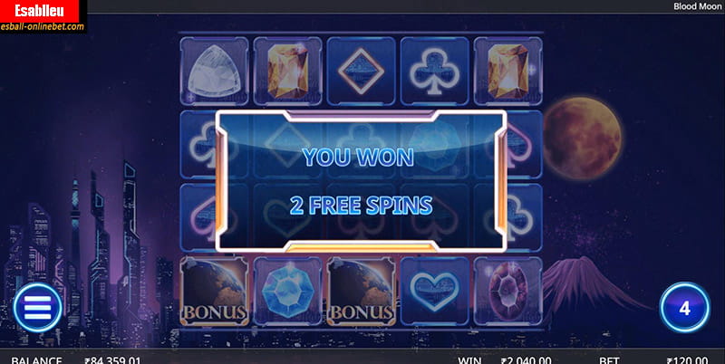 Blood Moon Slot Machine Free Spins Bonus
