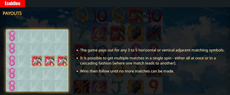 Dragon Hunter Slot Machine Paytable