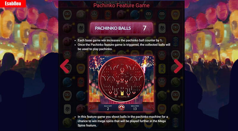Fireworks Fever Slot Machine Pachinko Feature