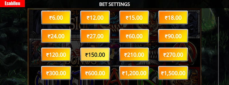 Monster Quest Slot Machine Bet Setting