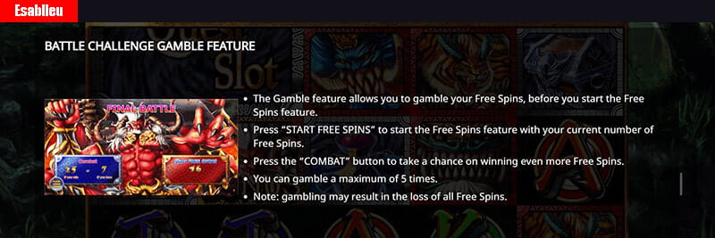 Monster Quest Slot Machine Battle Challenge Gamble Feature
