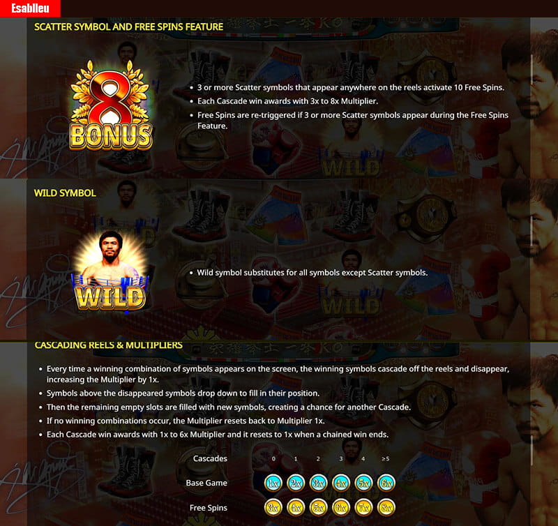 Pacquiao One Punch KO Wild Symbols