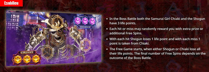 Samurai Girl Slot Machine Boss Battle Feature
