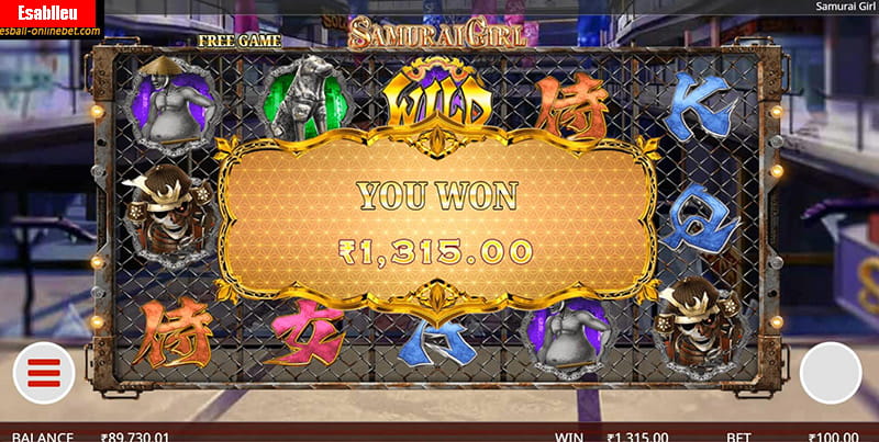 Samurai Girl Slot Machine Free Spins Bonus