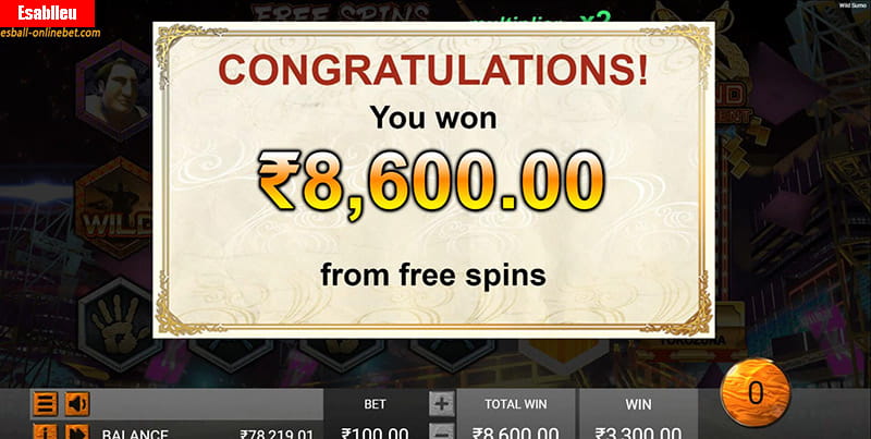 Wild Sumo Slot Machine Free Spins Bonus