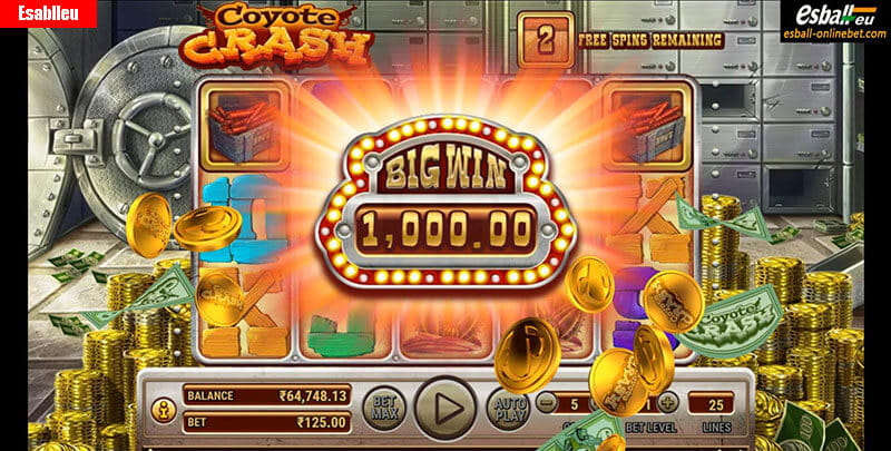 Coyote Crash Slot Machine Free Spins