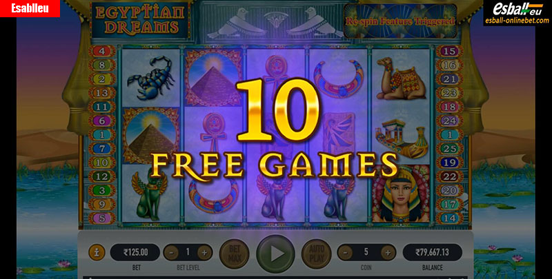 Egyptian Dream Slot Machine Free Spins Bonus